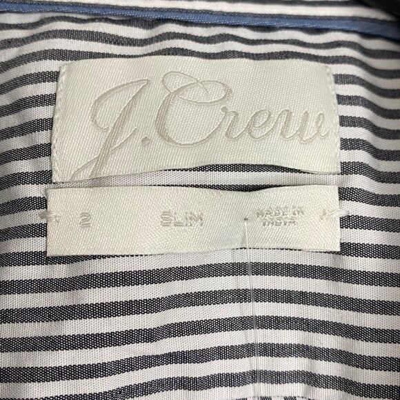 J Crew Button Up Shirt Womens 2 Striped Slim Fit Stretch Cotton Poplin AW239 NWT - Picture 3 of 13